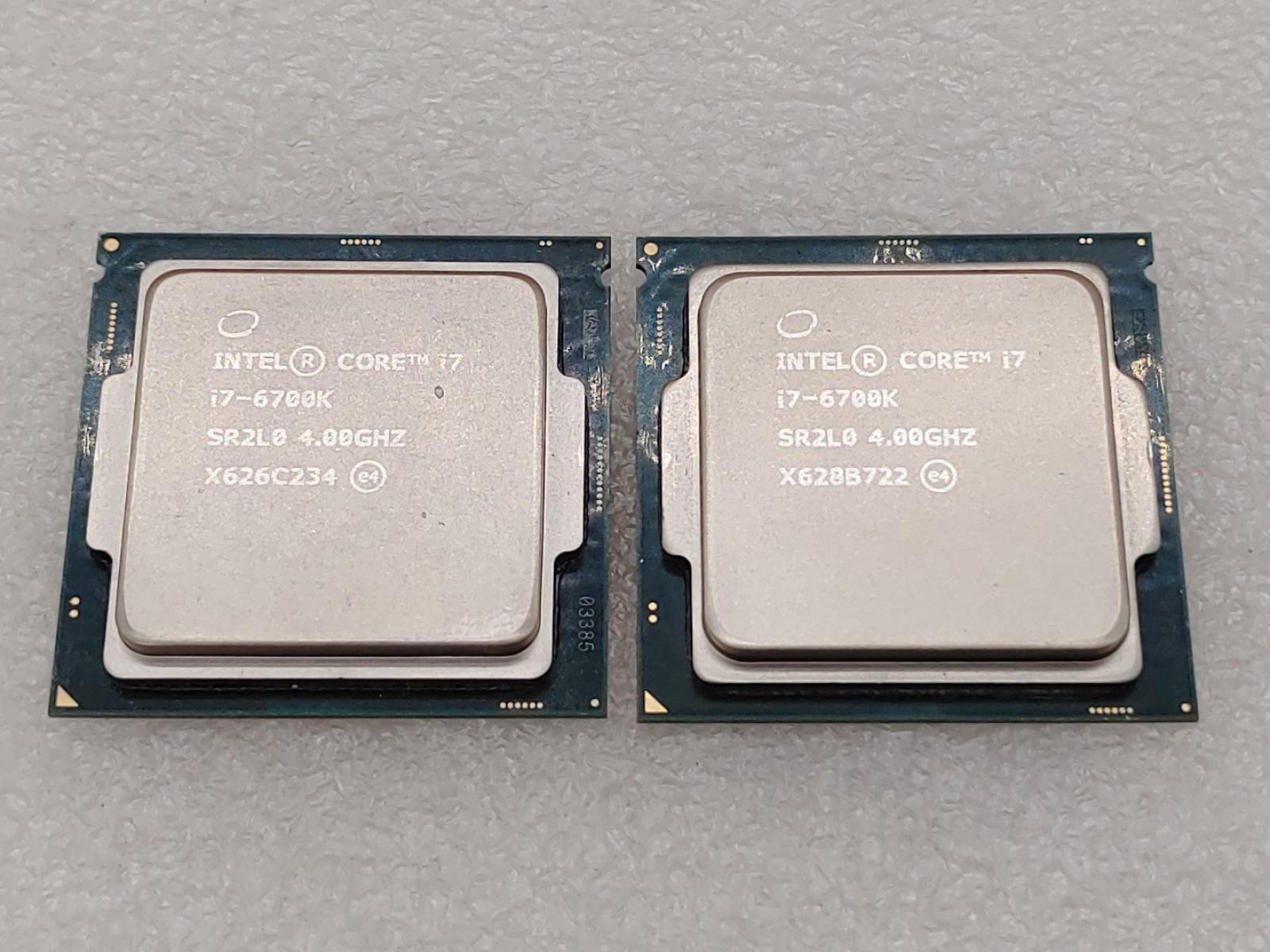 Intel Core i7-6700K SR2L0 4.00GHz 4-Core 8MB LGA1151 CPU Processor - LOT of (2)