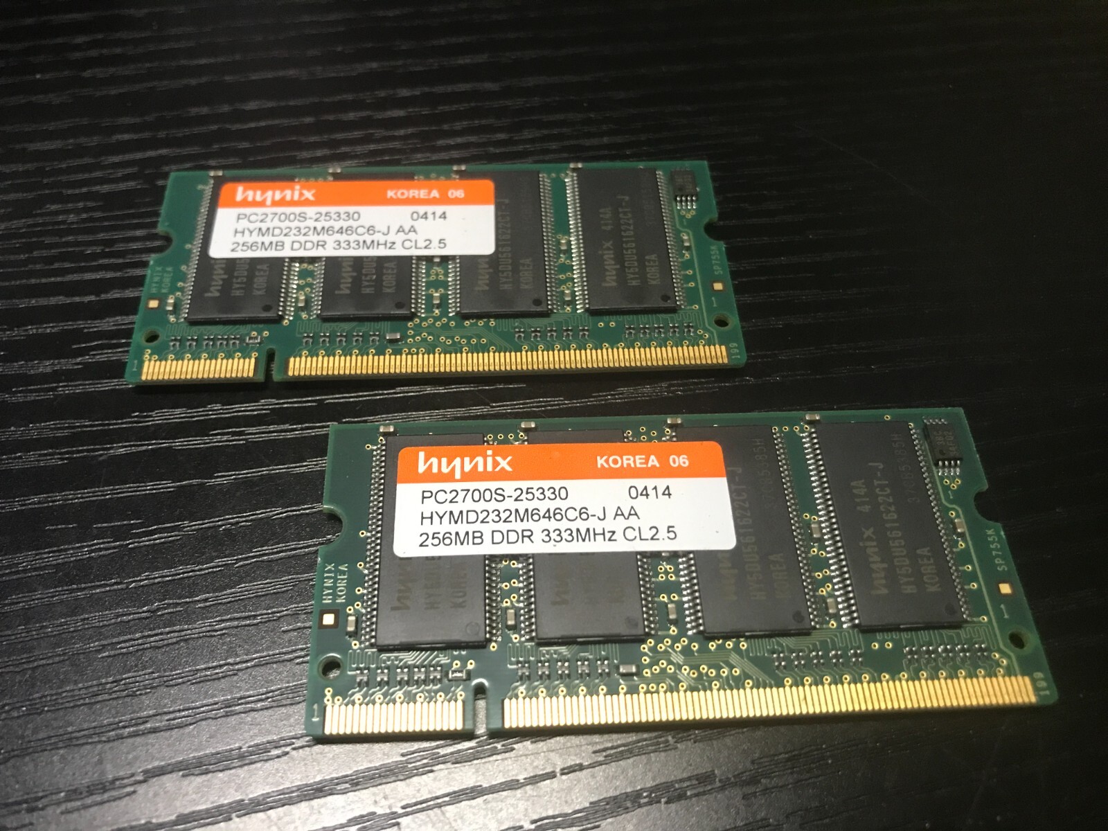 Hynix PC2700S DDR-333 (2 x 256) 512MB Ram SODIMM Non-ECC Laptop RAM kit