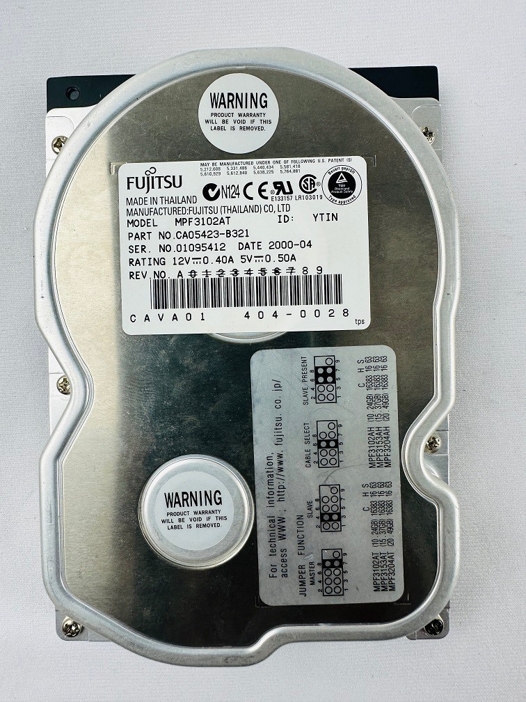 Fujitsu MPF3102AT CA05423-B321 Internal Hard Disk Drive