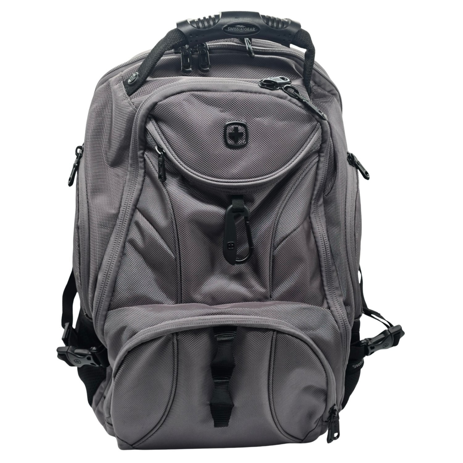 SwissGear 1900 ScanSmart TSA Laptop Backpack 16in Gray RFID Protection Charcoal