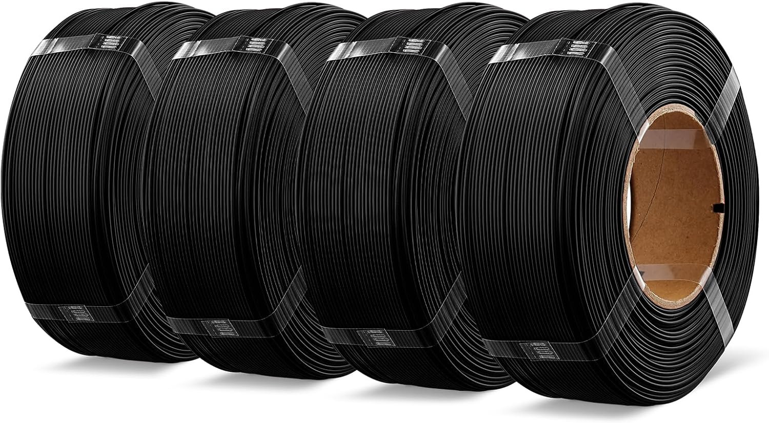 4 Pack 1Kg High Speed Refill PLA+ Filament, Black*4