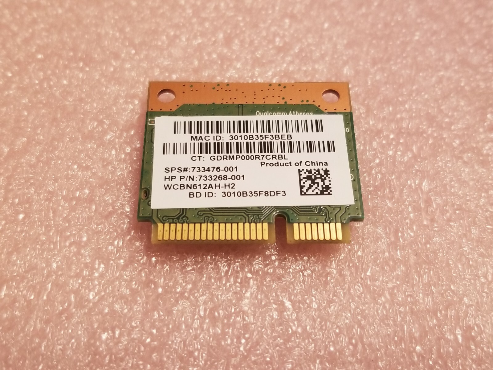 733476-005 733476-001 733268-001 HP WIRELESS BLUETOOTH 4.0 CARD  X360 13-A