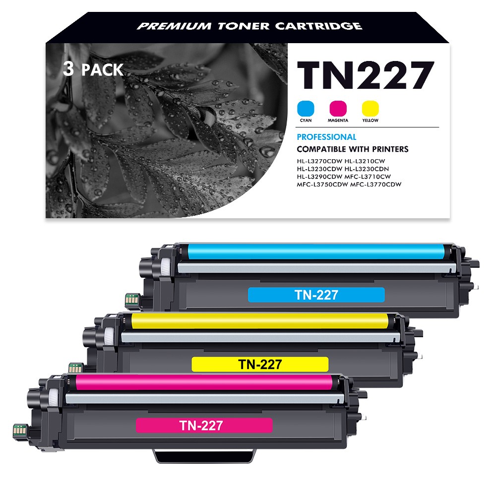 Set of 3PK TN227 CYM Toner Fit For Brother MFC-L3750CDW MFCL3770CDW