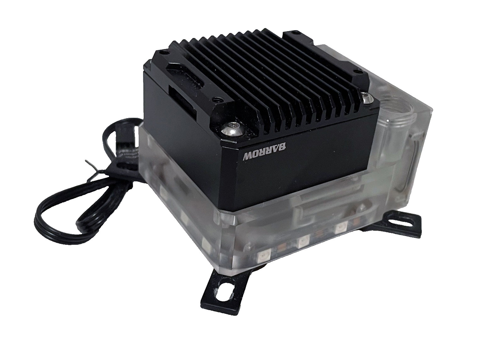 Barrow Intel CPU Water Block w/ Integrated Pump + Reservoir Acrylic Clear RGB