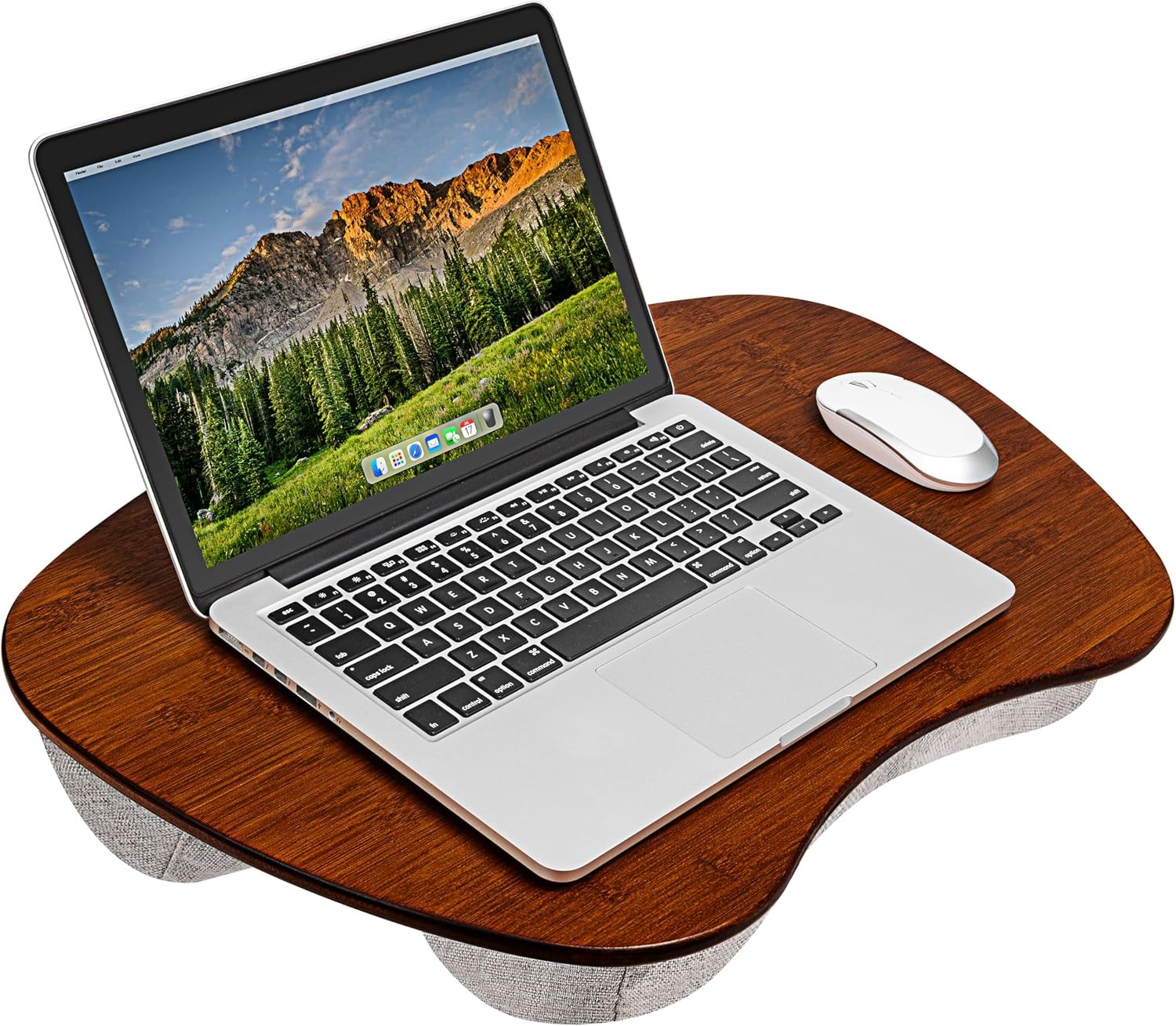 XL Bamboo Lap Desk - Chestnut Fits 17.3" Laptops