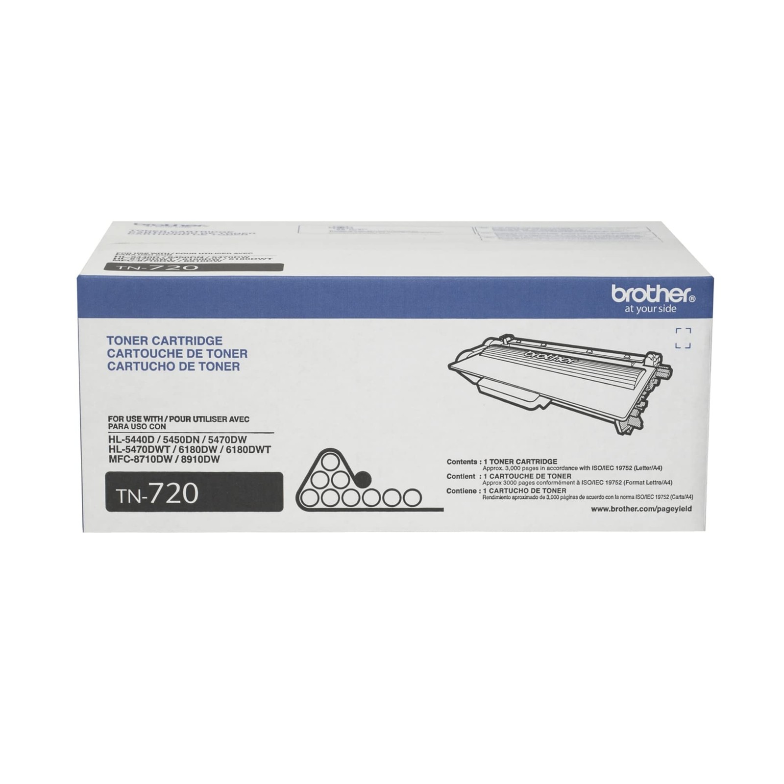 Genuine Brother TN720 Black Toner, New Sealed Box, We Ship Fast