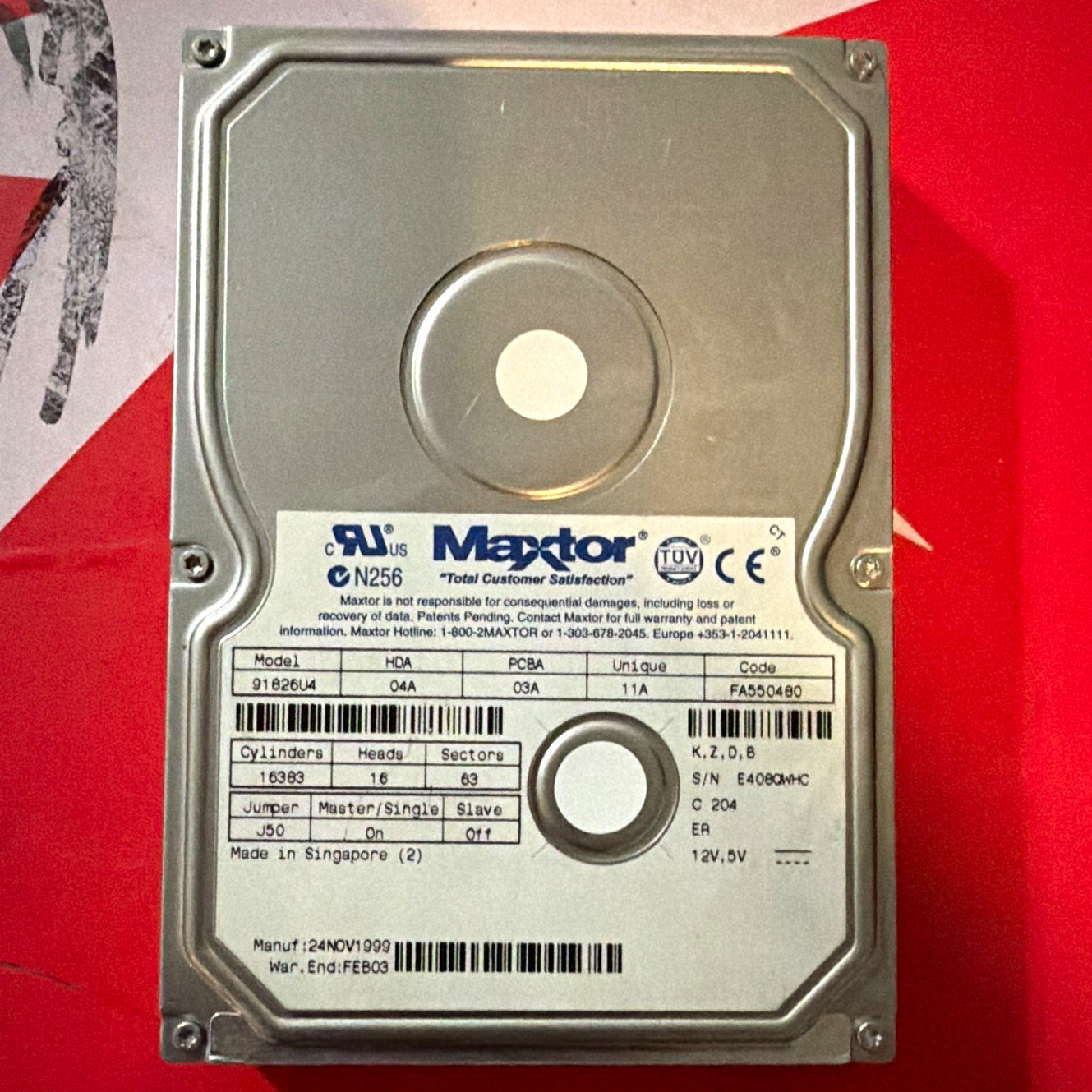 Maxtor DiamondMax 9E26U4 20.4GB 3.5" IDE/PATA 5400RPM 2MB ATA/100