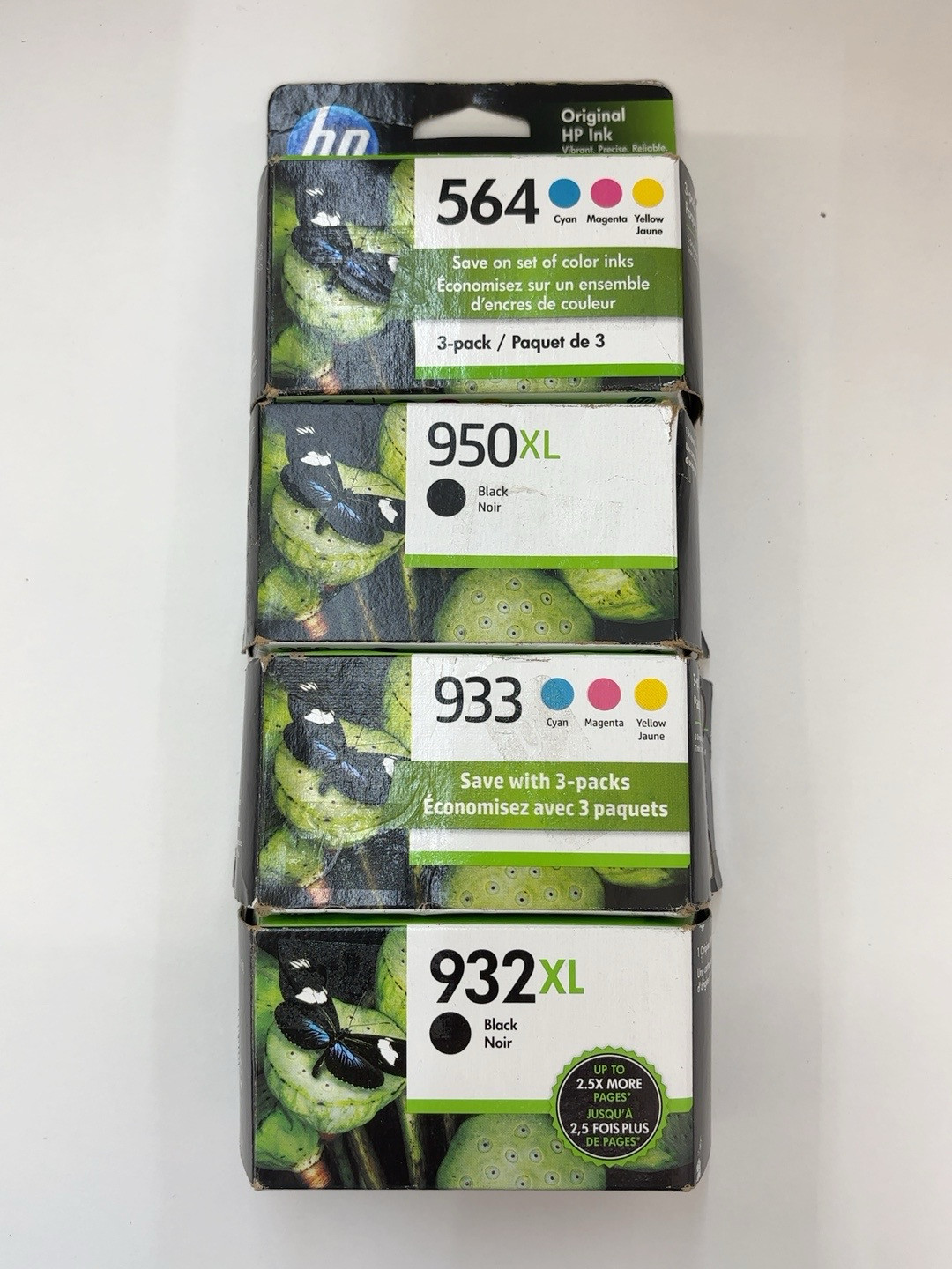 SET 4 GENUINE HP 950XL 932XL, 564, 933 LARGE CARTRIDGE INKJET EXPIRED