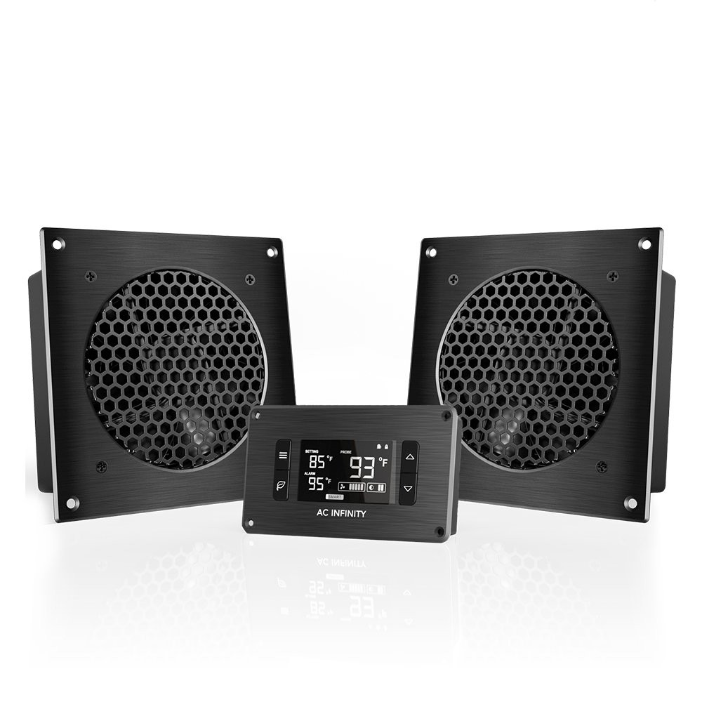 AC Infinity AIRPLATE T8, Quiet Cooling Dual-Fan System 6 with Thermostat Cont...