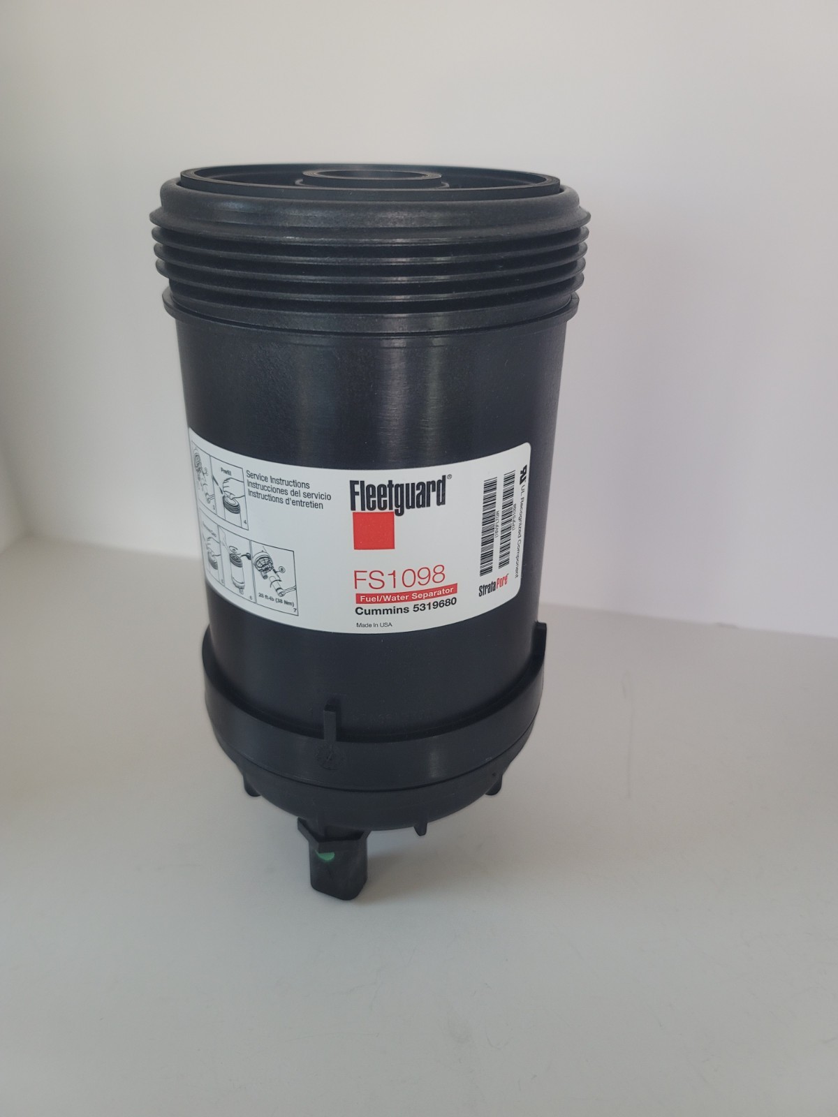 Fleetguard Fuel Water Separator FS1098 for B6.7, ISB6.7, L9, & ISL9 Diesel