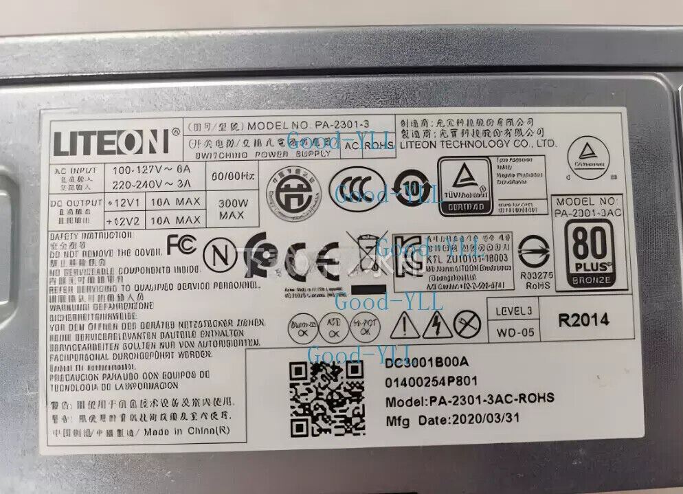 For Liteon PA-2301-3 300W Power Supply 6Pin + 4Pin