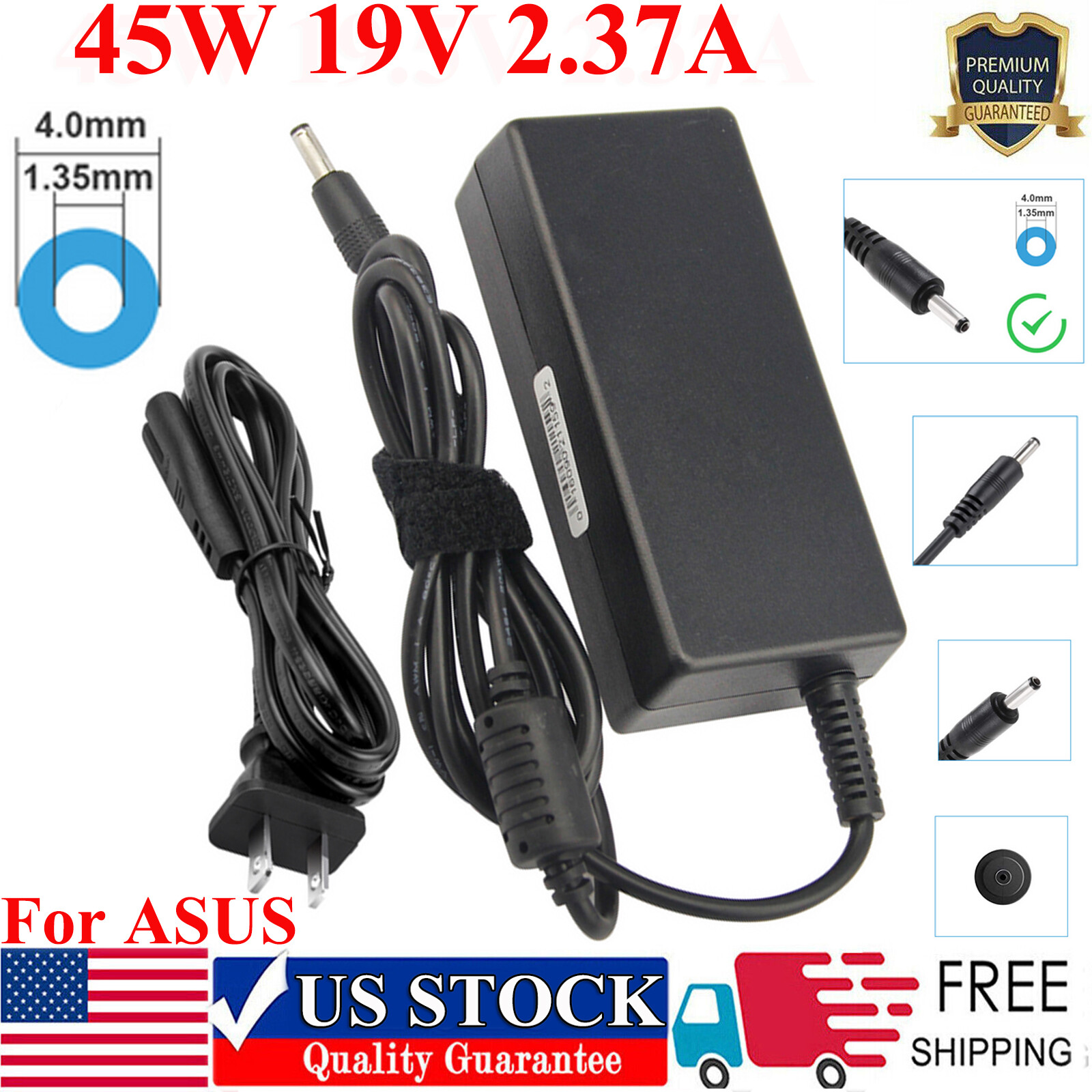 For ASUS Zenbook UX21 UX21A UX31A UX32A UX305F AC Adapter Charger 45W ADP-45AW 