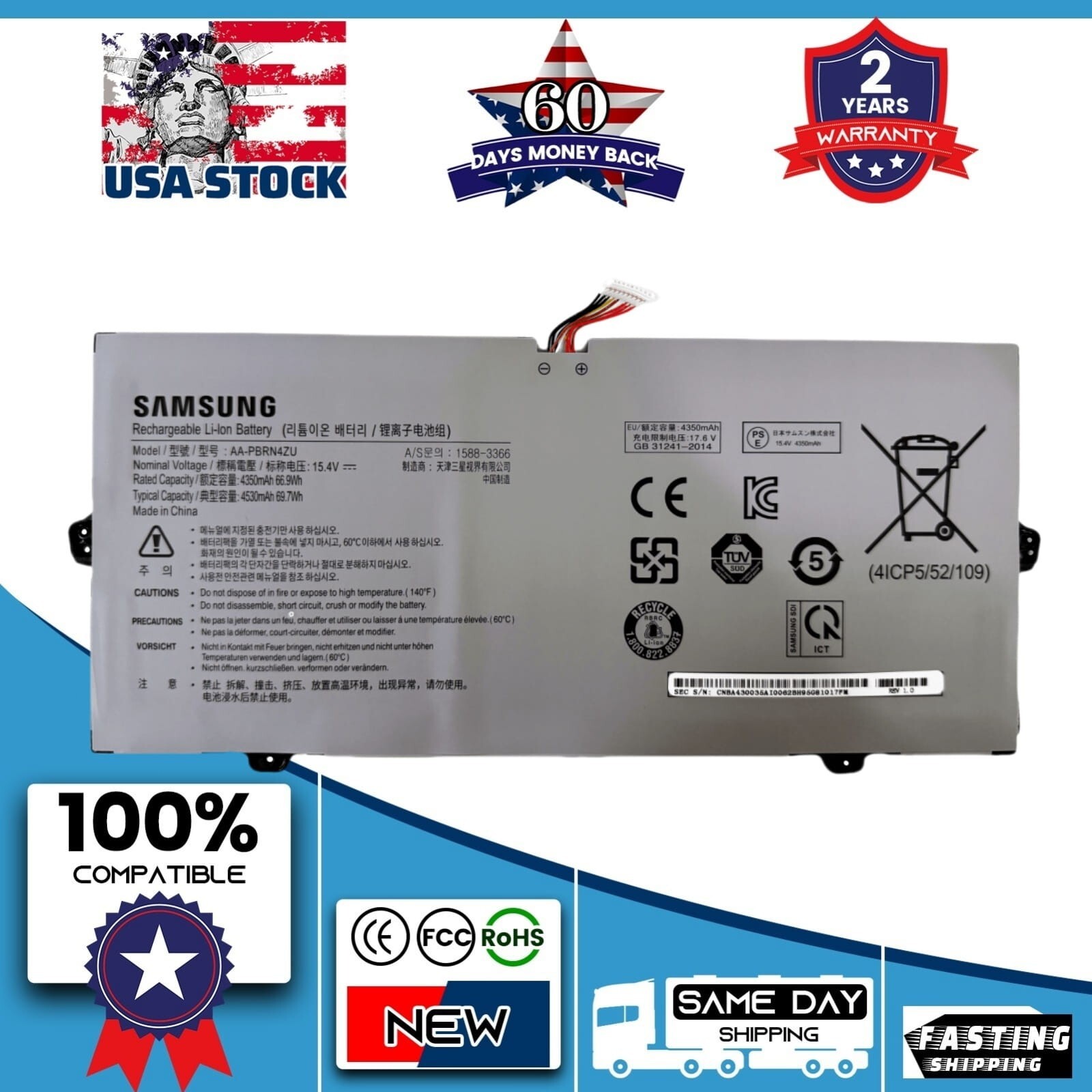 Original AA-PBRN4ZU Battery For Samsung Galaxy Book Flex 950QCG 930QCG 15-NP950