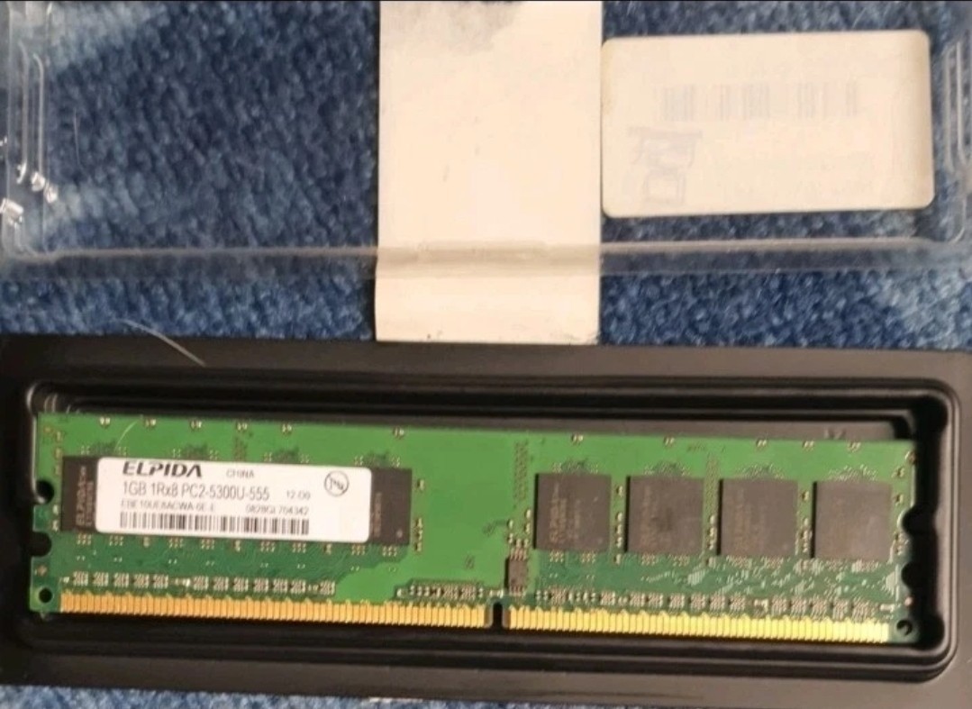 Elpida 1GB DDR2 SDRAM UDIMM PC2-5300U-555 RAM EBE10UE8ACWA-6E-E