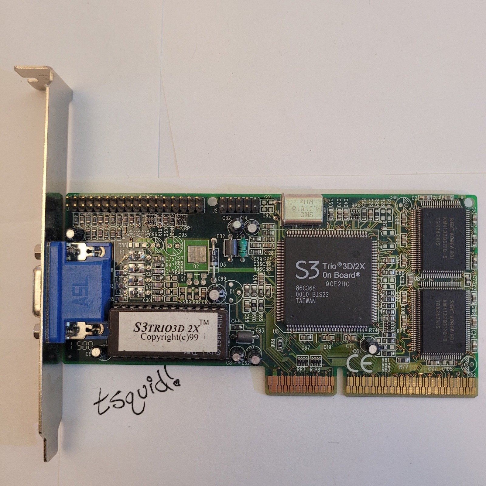 S3 Trio 3D/2X 4MB AGP Video Graphics Card VGA 86C368 Retro Gaming GPU 2000 Vtg