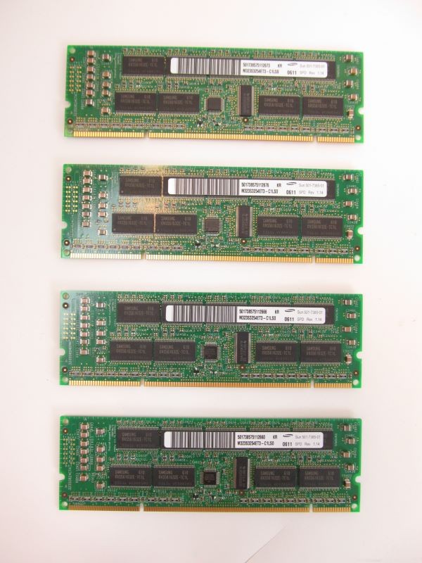 Sun X7051A-Z 2Gb Memory Kit (4 x 512MB DIMMs), Sun Blade SunFire RAM 4z