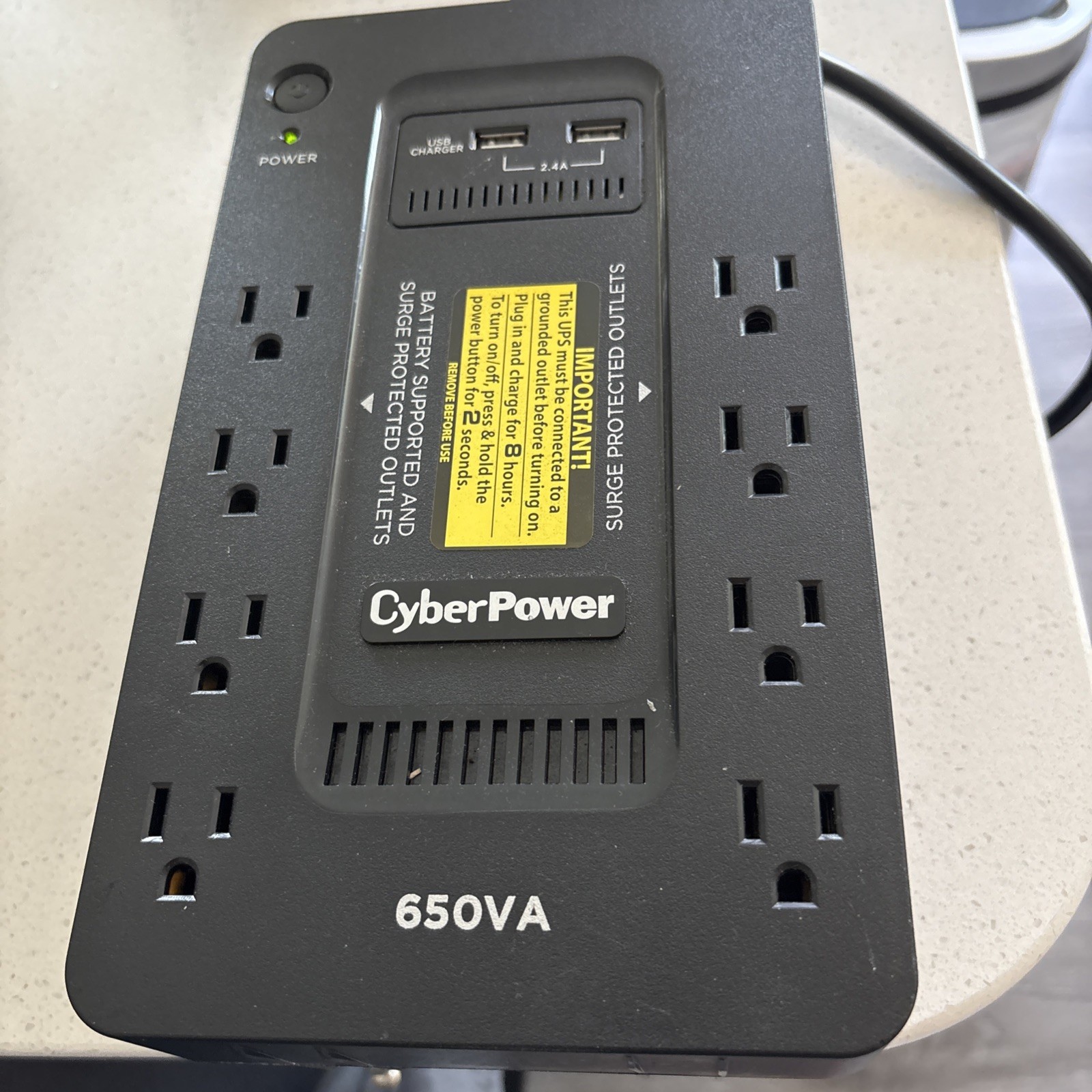 CyberPower  650VA/390W 8 Outlets ECO LCD USB