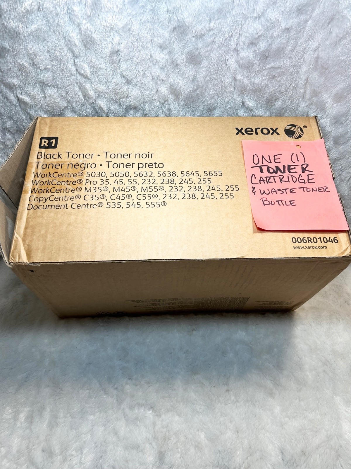 XEROX 006R01046 6R1046 (1) Black Toner Cartridge & (1) Waste Bottle Genuine OEM