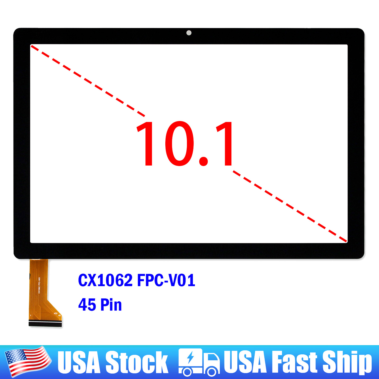 Touch Screen Panel Digitizer Glass Adhesive For CX1062 FPC-V01 Tablet 10.1 inch