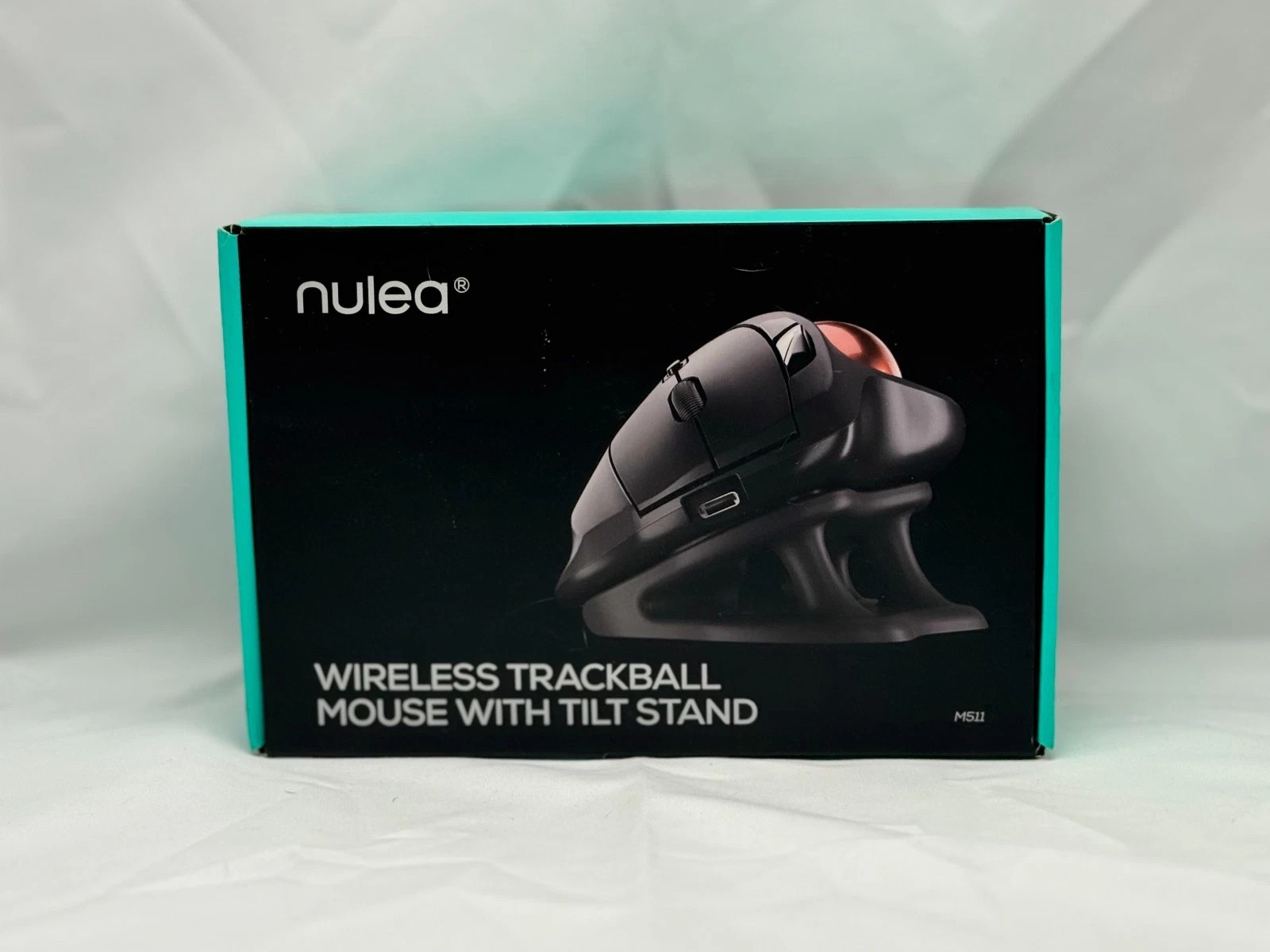 Nulea M511 Wireless Trackball Mouse, Rechargeable Ergonomic Thumb-Control.. RED