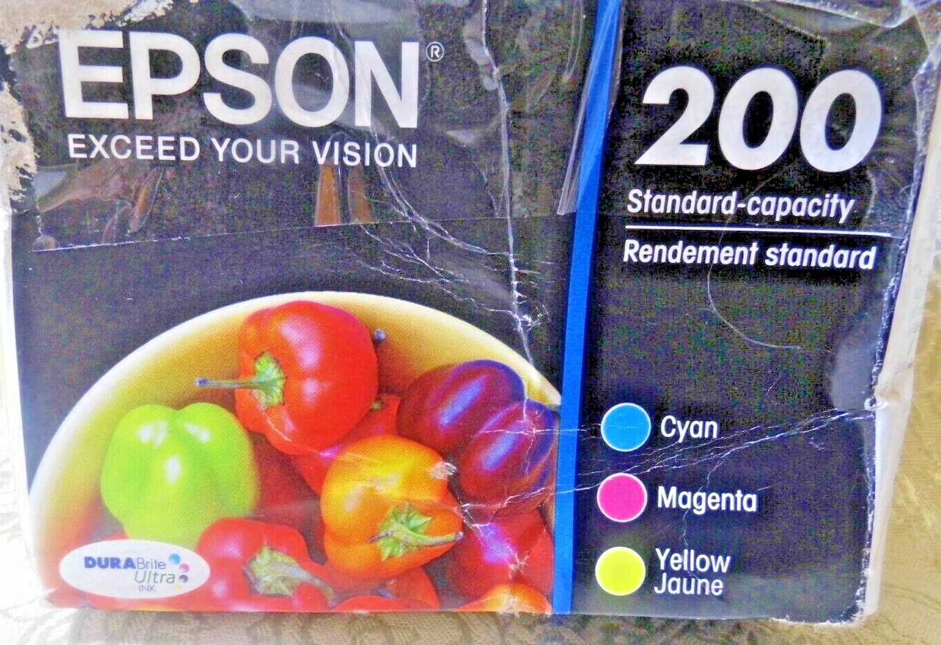 Genuine EPSON T200 color ink Cartridges, (T200520-S),3/Pack ( Y,M,C)