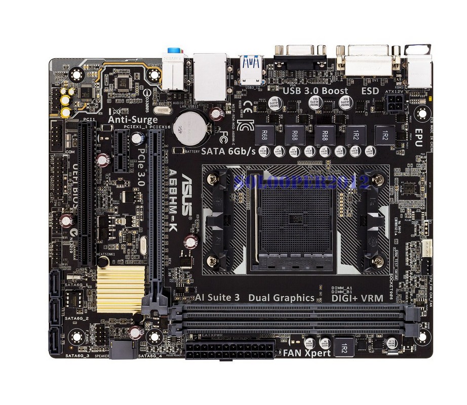 ASUS A68HM-K Socket FM2/FM2+ AMD A68H  32GB USB3.0 DDR3 Motherboard Micro ATX