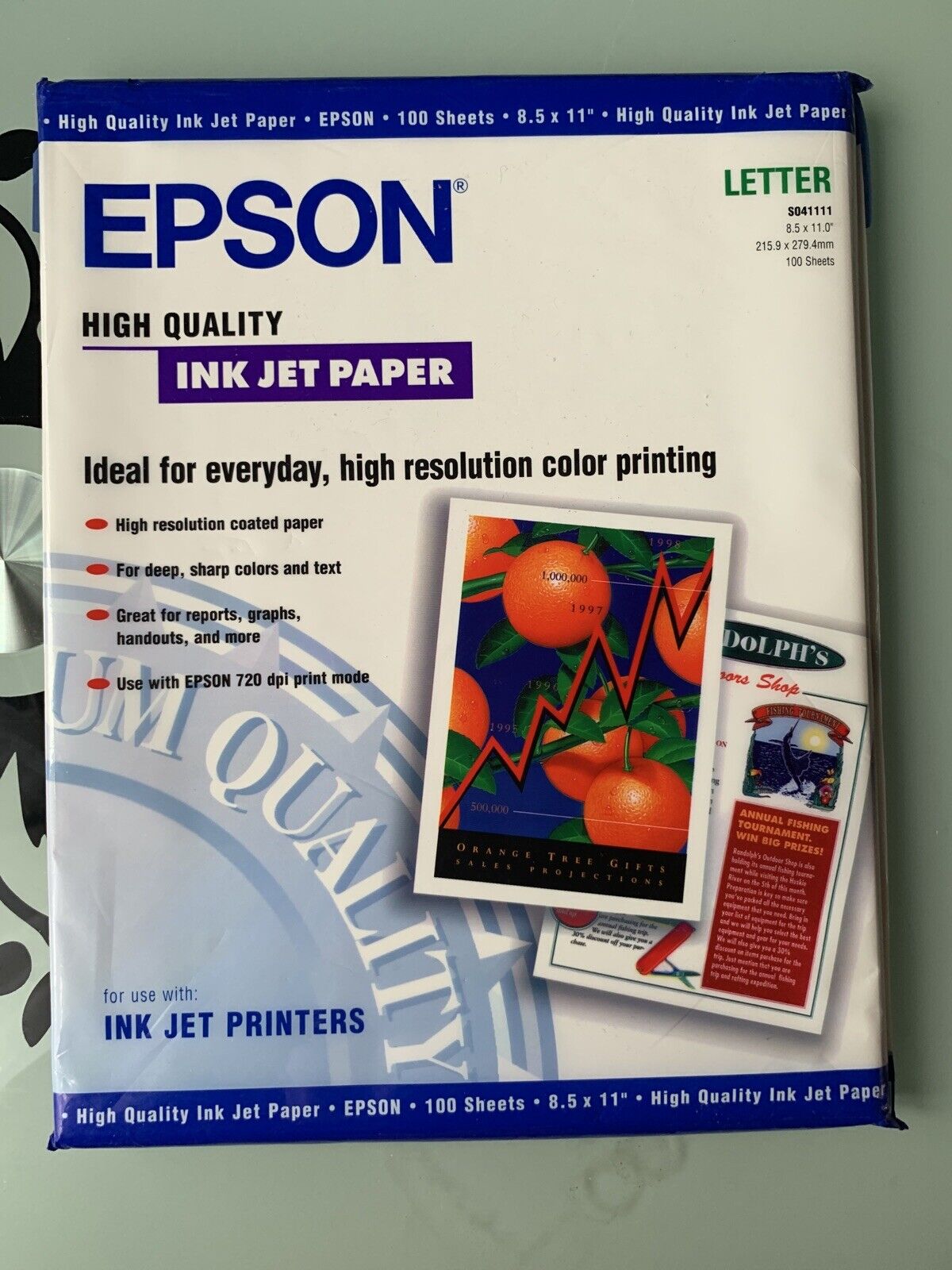 Epson High Quality Inkjet Paper Matte 8-1/2 x 11 100 Sheets/Pack S041111