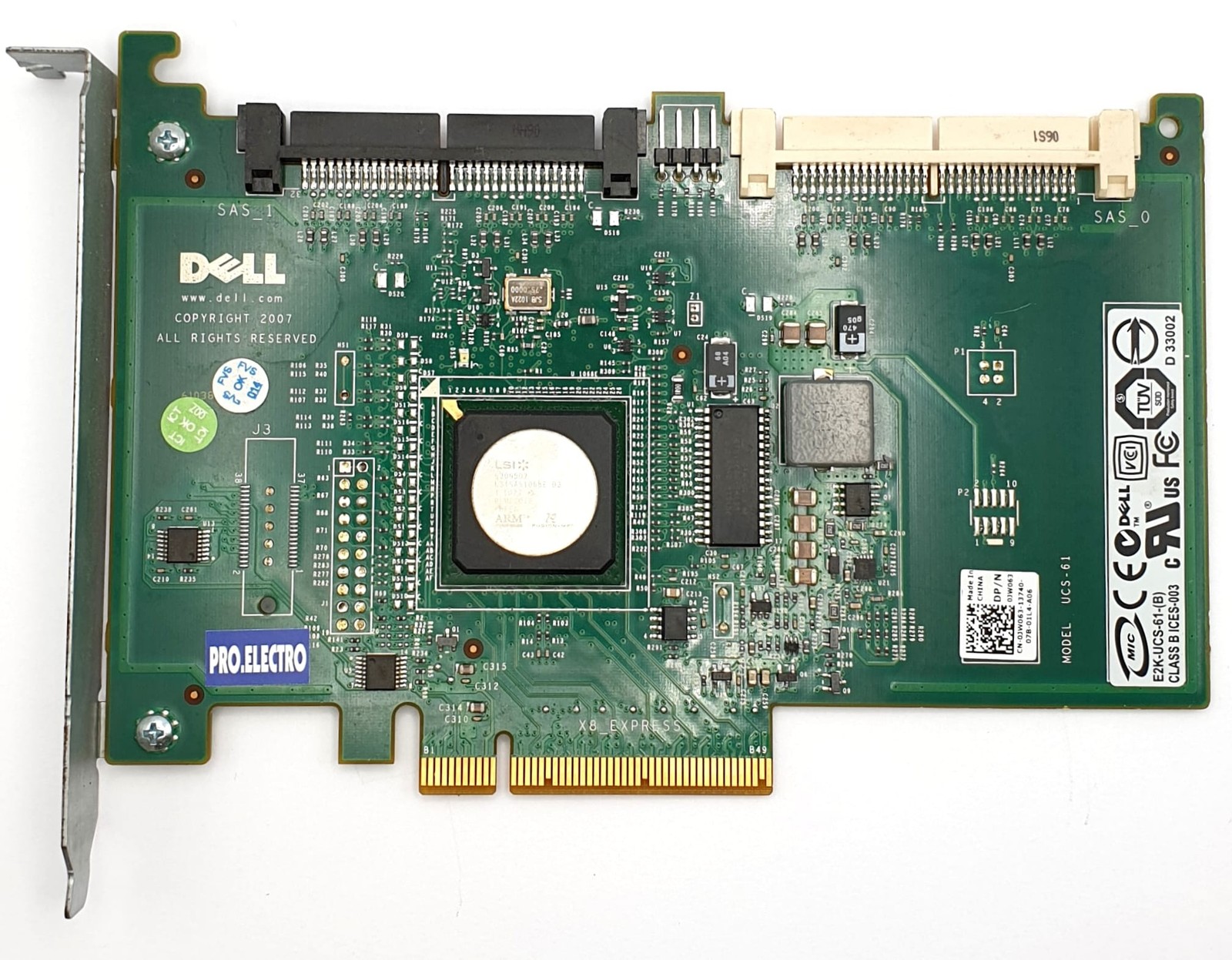 VGA DELL JW065 UCS-61 CN-0JW063-13740-07B-01L4-A06 E2K-UCS-61-(B) ICES-003