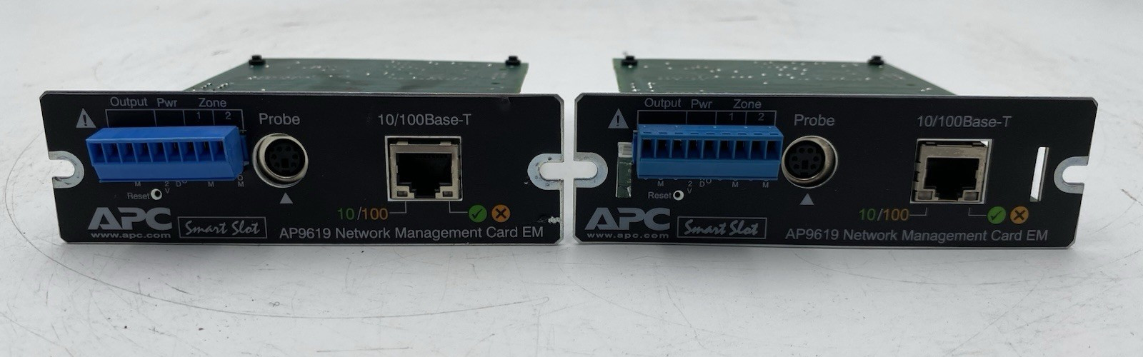 LOT OF 2 APC AP9619 Smart Slot Network Management Card EM