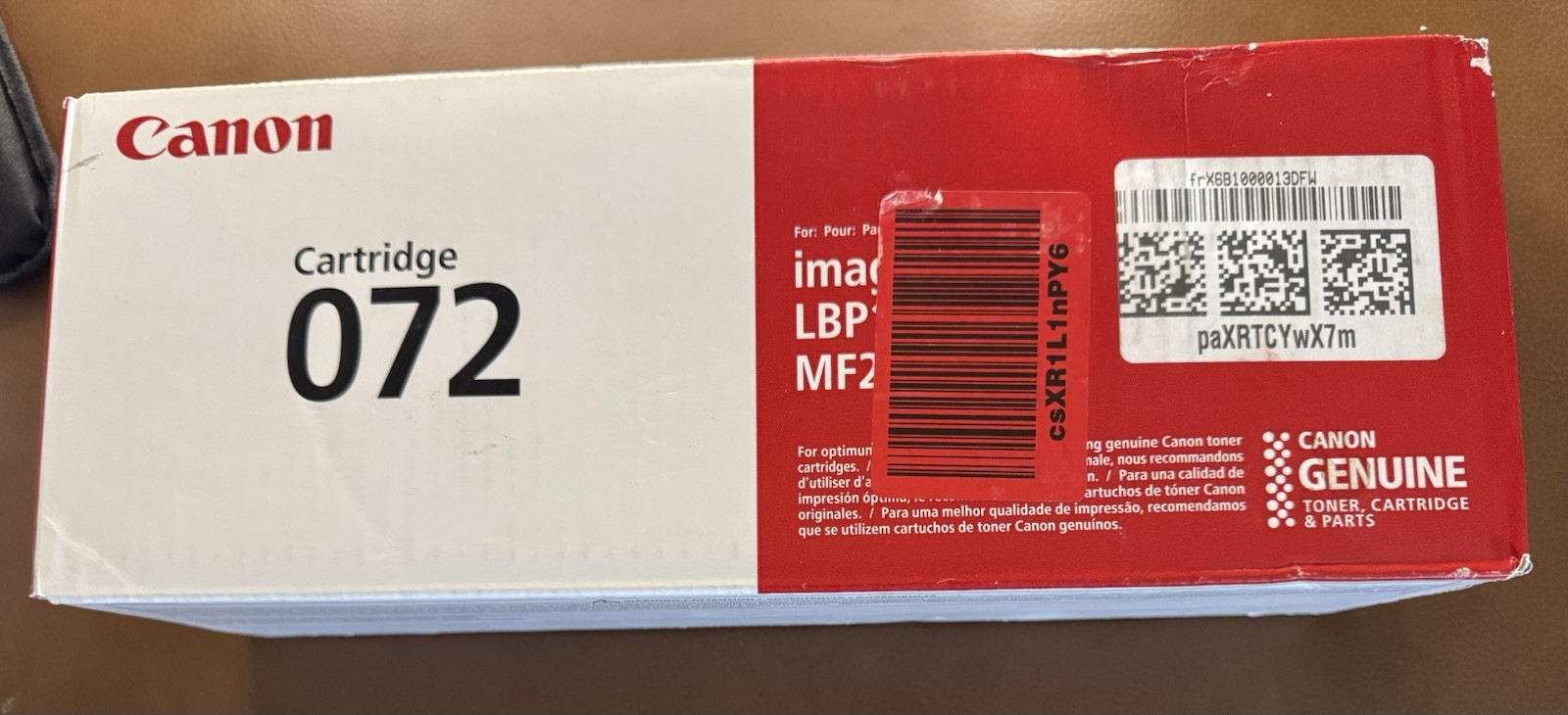 Canon Cartridge 072 Genuine Black Laser Toner for imageCLASS LBP170 MF280 Series