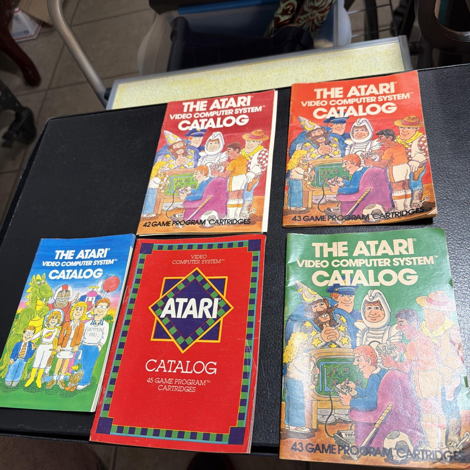 1980-1981 Atari Video Computer Catalog Lot Of 5
