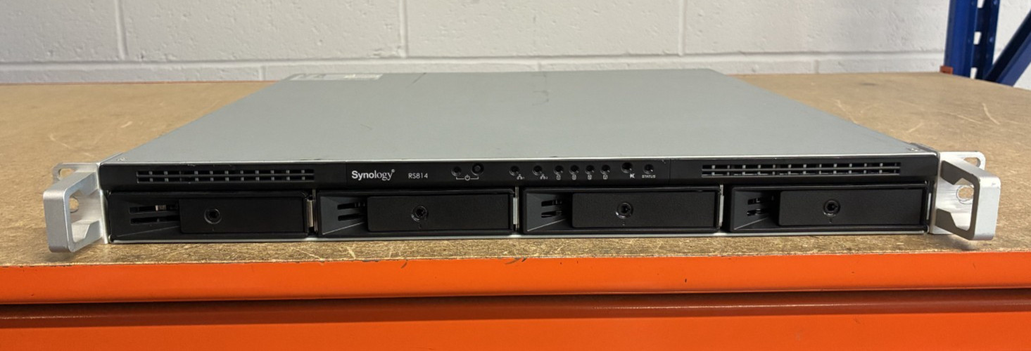 RS814 Synology 4 Bay Rackmount NAS With Rack Ears Fully Tested