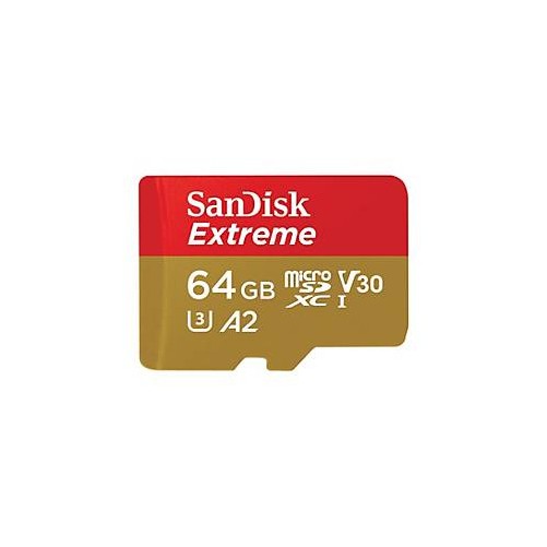 Sandisk SDSQXAH-064G-GN6MA EXTREME USD 170/80MB/S C10 UHS U3 V30 A2 RPD1 CARD+AD