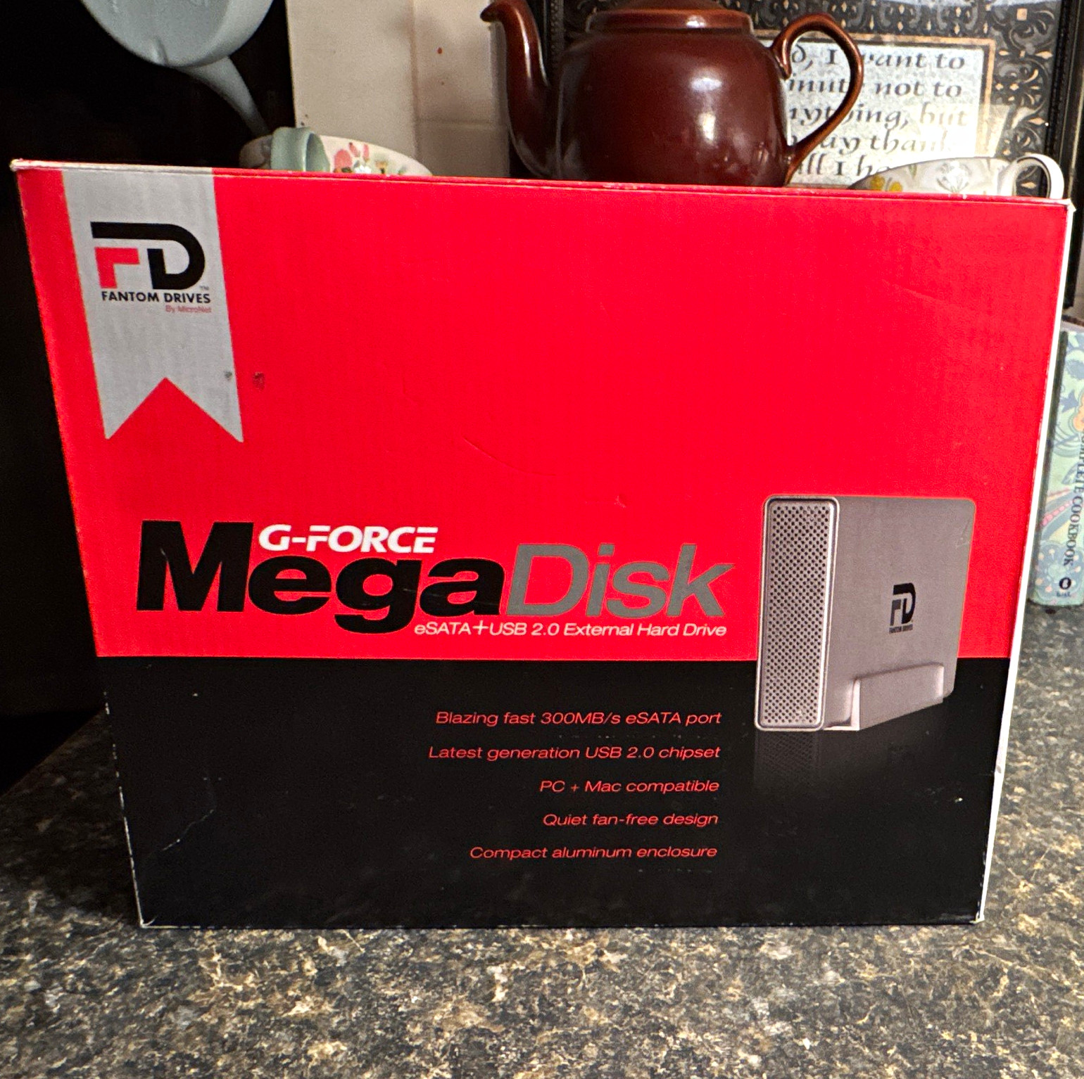 Fantom Drives G-Force MegaDisk 2000GB External HDD eSATA/USB 2.0 Silver