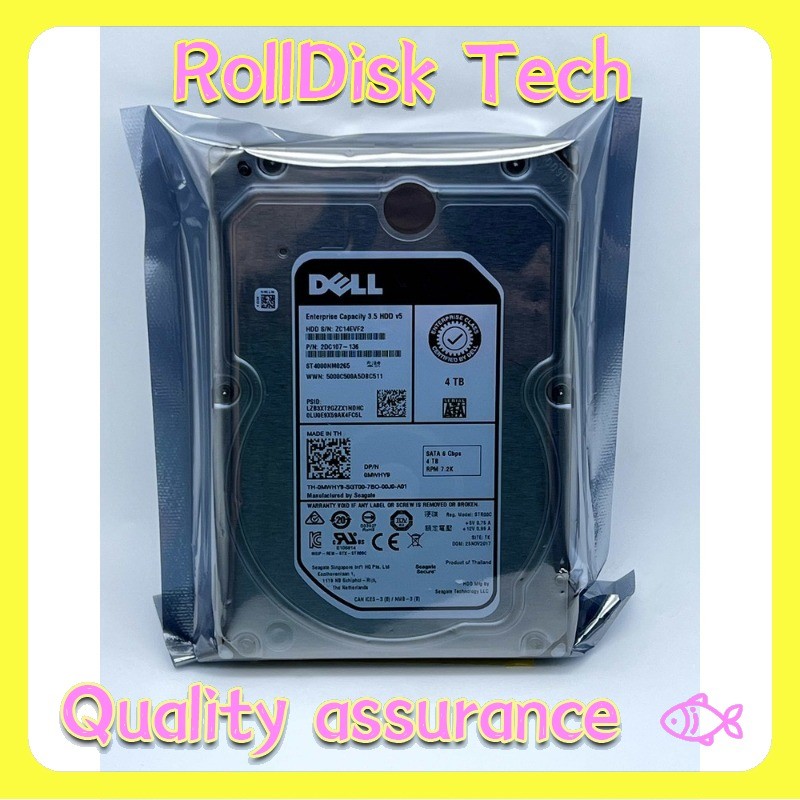 DELL MWHY9 0MWHY9 ST4000NM0265 Seagate Exos 7E8 4TB SATA 6Gb/s 3.5" Hard Drive