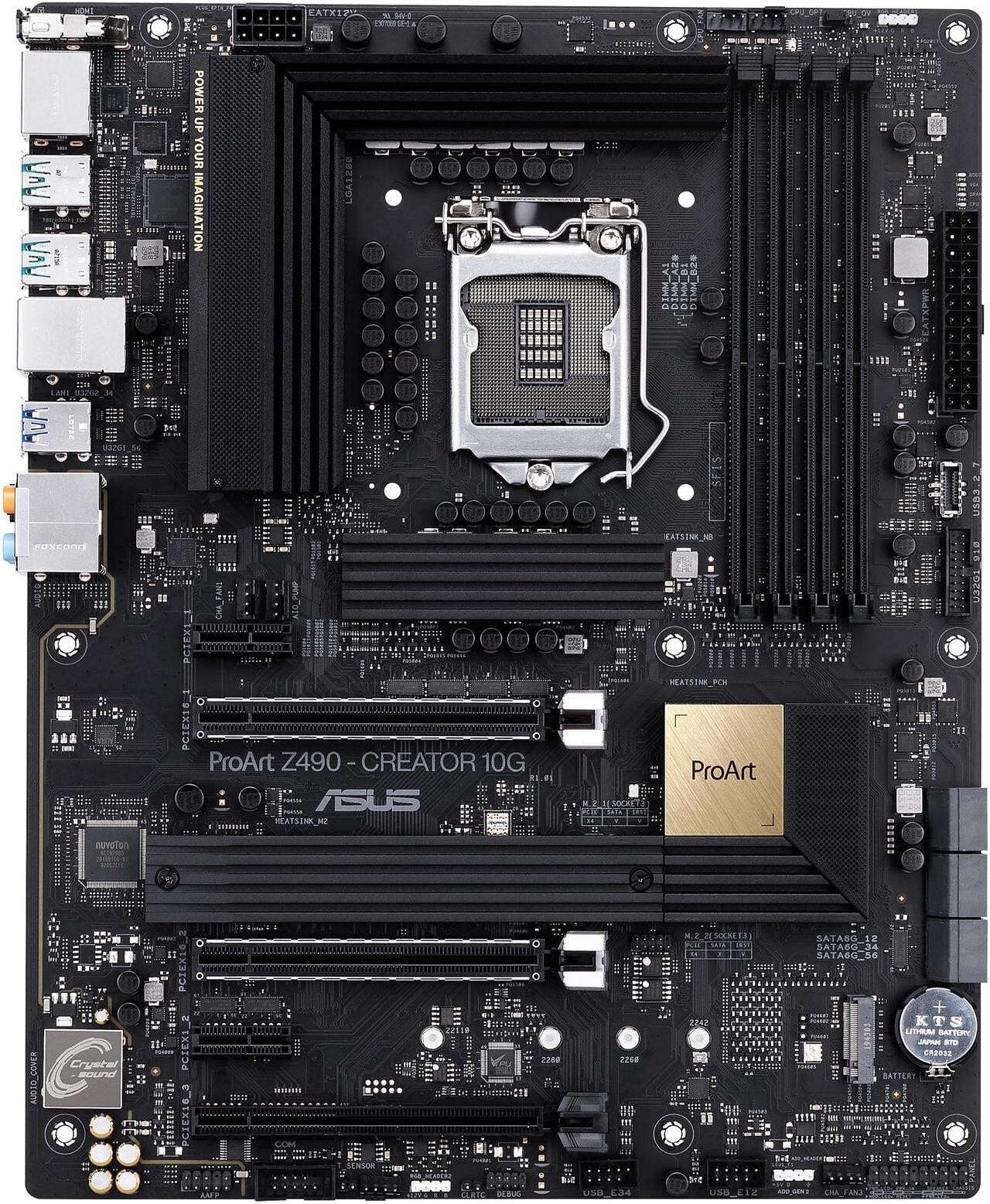 ASUS ProART Z490 CREATOR 10G LGA 1200 Intel Z490 SATA 6Gb ATX Intel Motherboard