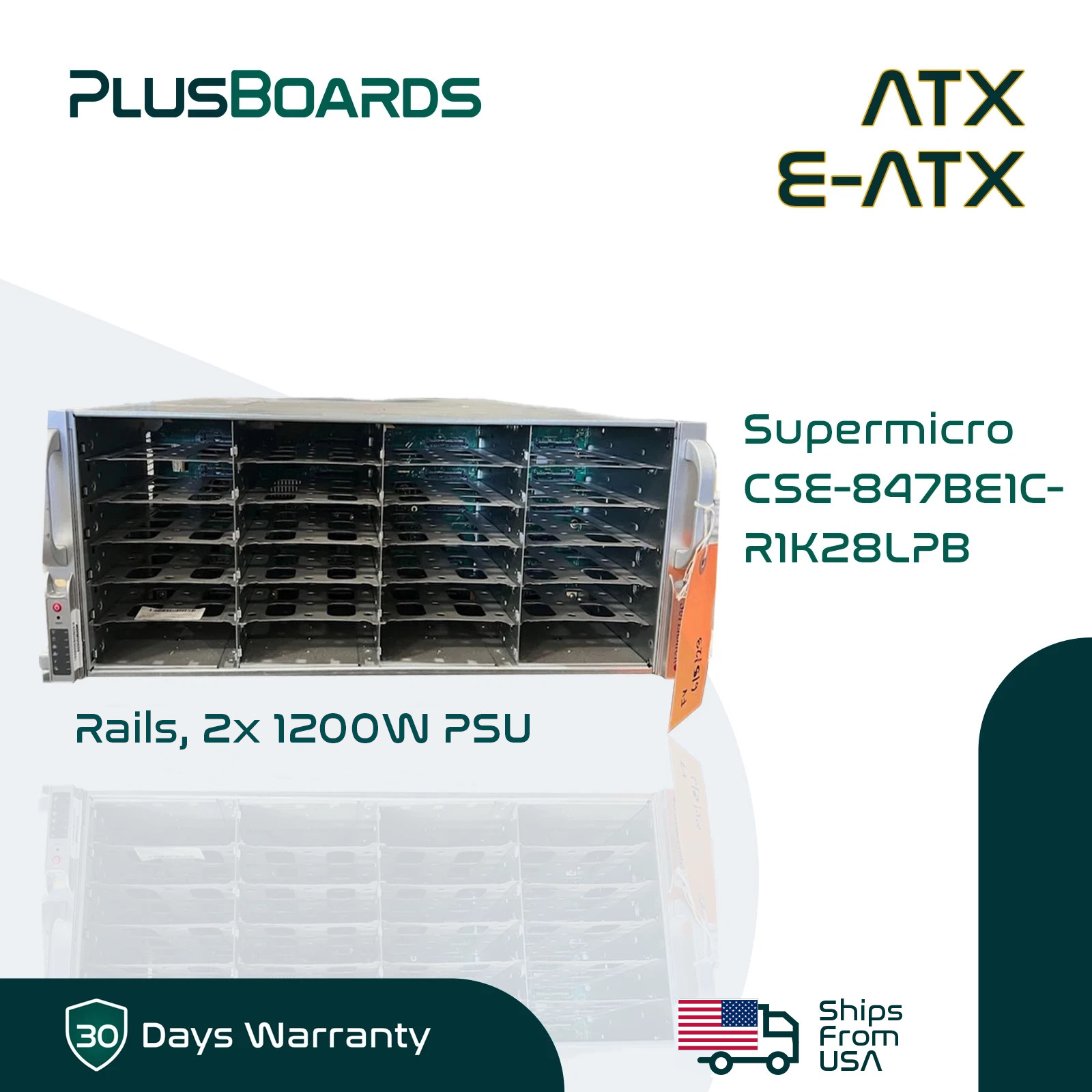 Supermicro 4U 12Gbs SAS3 36 Bay ATX E-ATX Storage Case Chassis w/ Rails + 2x PSU