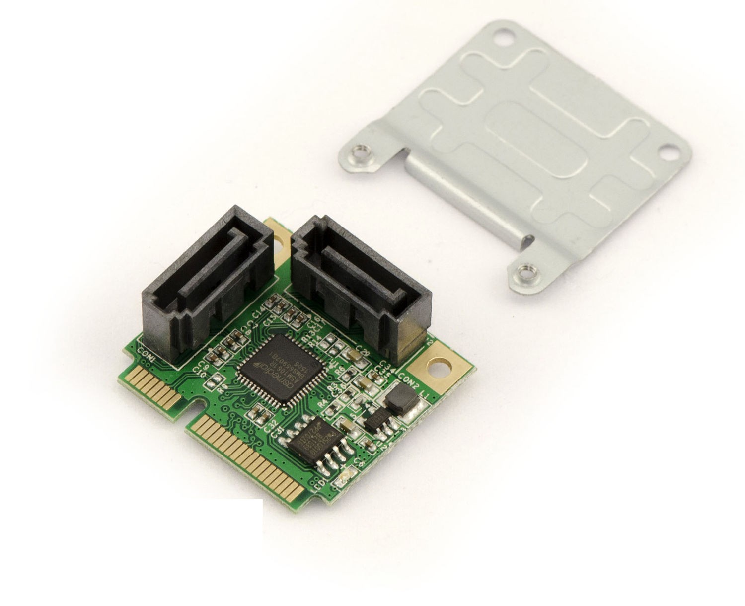 Mini PCI EXPRESS Card (Minipcie) - 2 SATA 3.0 Ports - ASM1061R Chipset - RAID