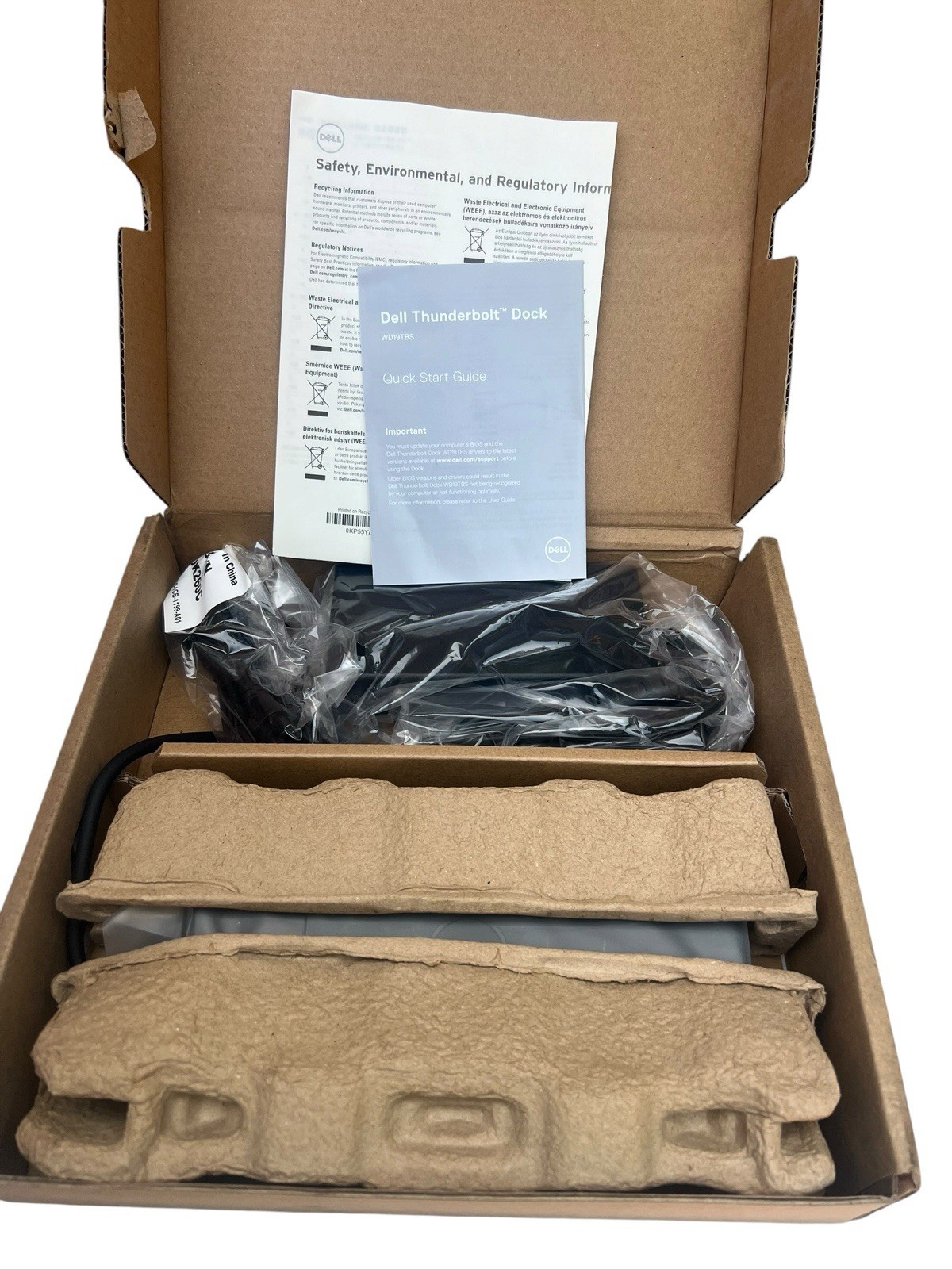 Dell WD19TBS 180W Laptop Thunderbolt Docking Station USB-C Dock w/ AC Adapter