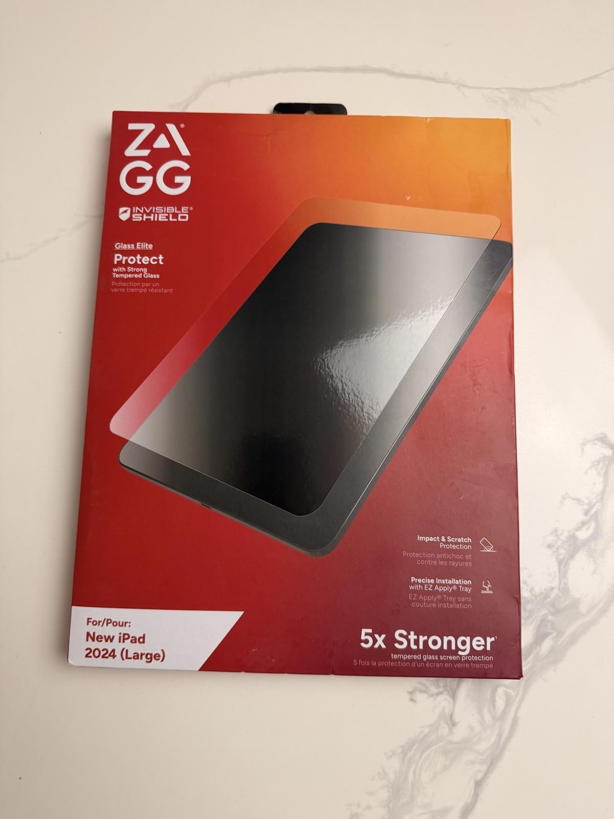 ZAGG InvisibleShield Glass Elite Screen Protector New iPad 2024 Large NIB