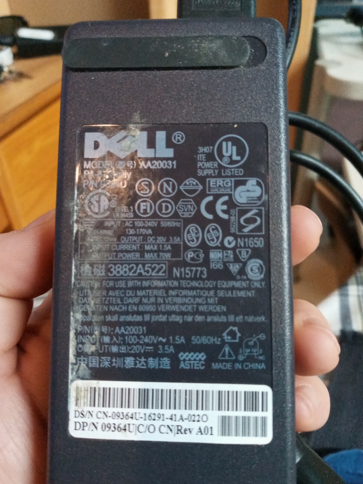 299 - Dell AA20031 / POWER SUPPLY / POWER CORD