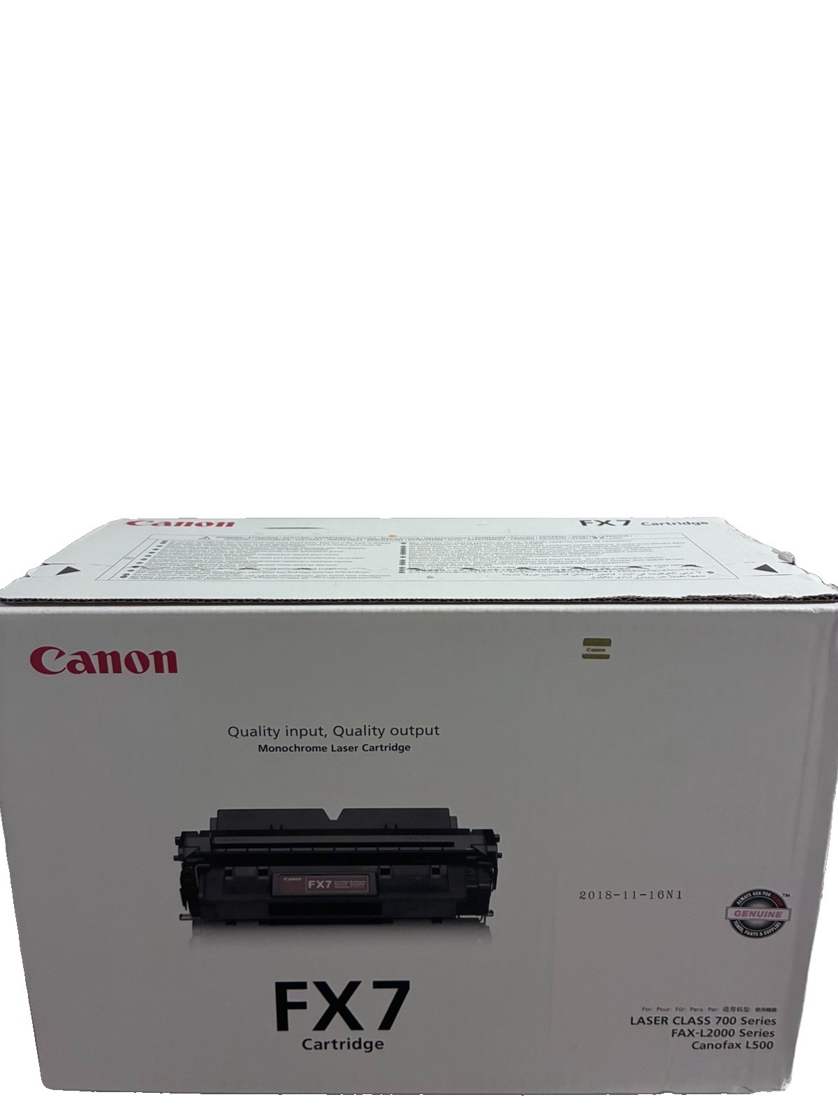 Genuine Canon FX7 Black Toner Cartridge Laser Class 700 Series