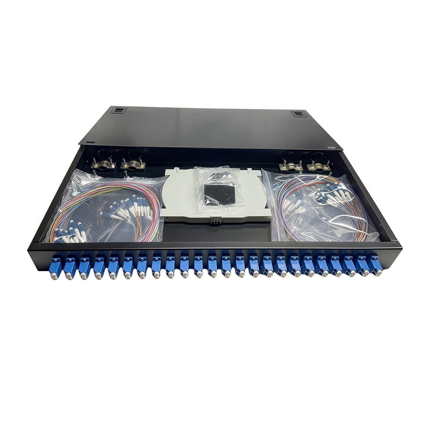 TXWTXPJ-24-Port LC Duplex Singlemode Fiber Optic Enclosure, 48-Core Rack... 