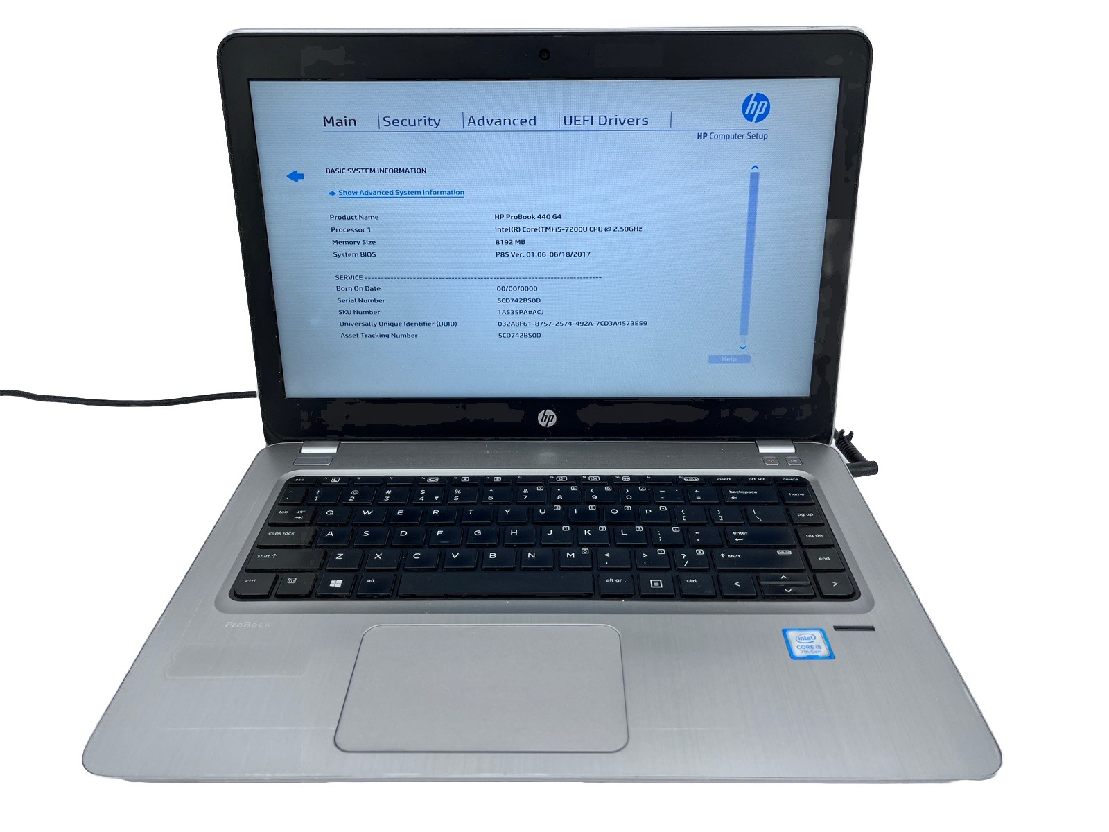 HP ProBook 440 G5 14" HD i5-7200U @ 2.5GHz 16GB 500GB *Grade C*