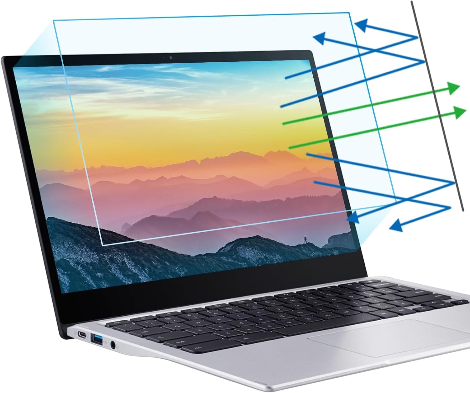 13.3 inch Anti Blue Light Screen Protector for 13.3" Laptops with 16:10 Ratio
