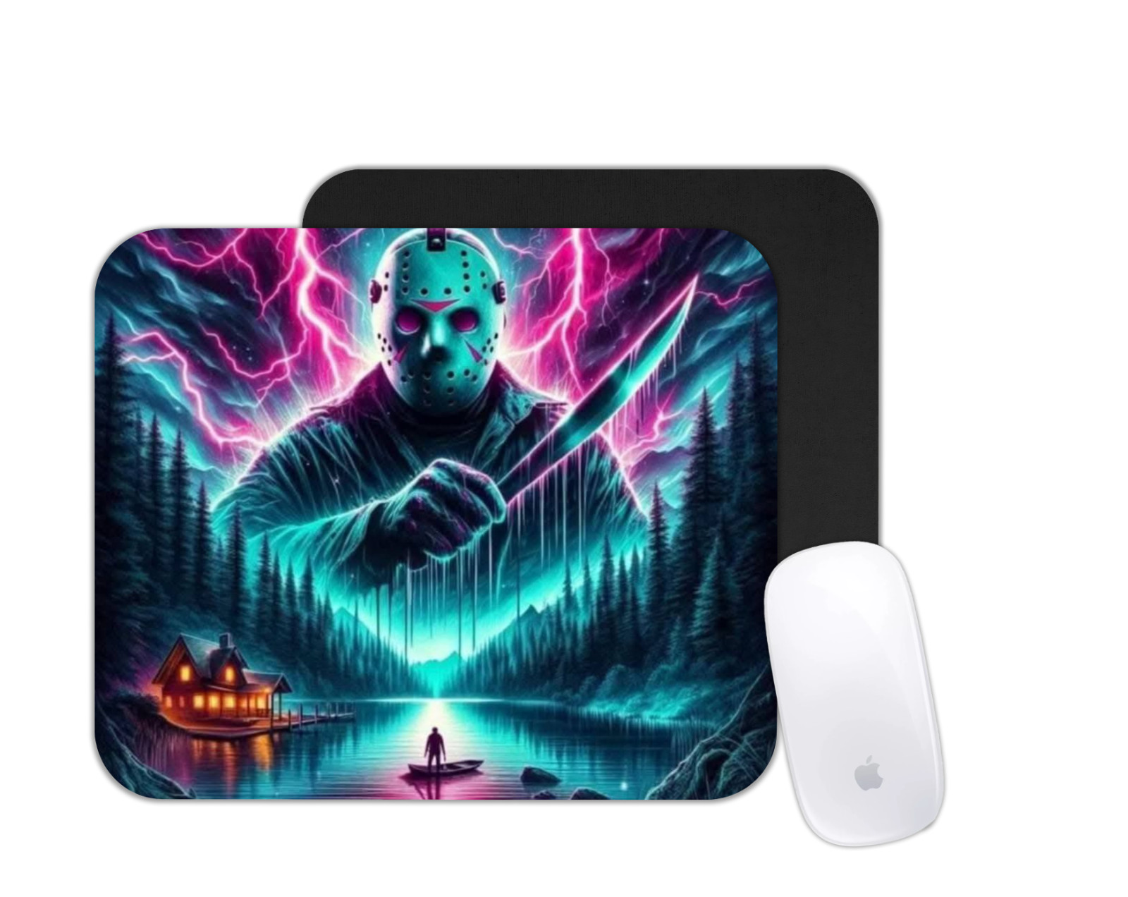 Jason Vorhees Horror Slasher Inspired Mouse Pad | Creepy Mask Desk Mat