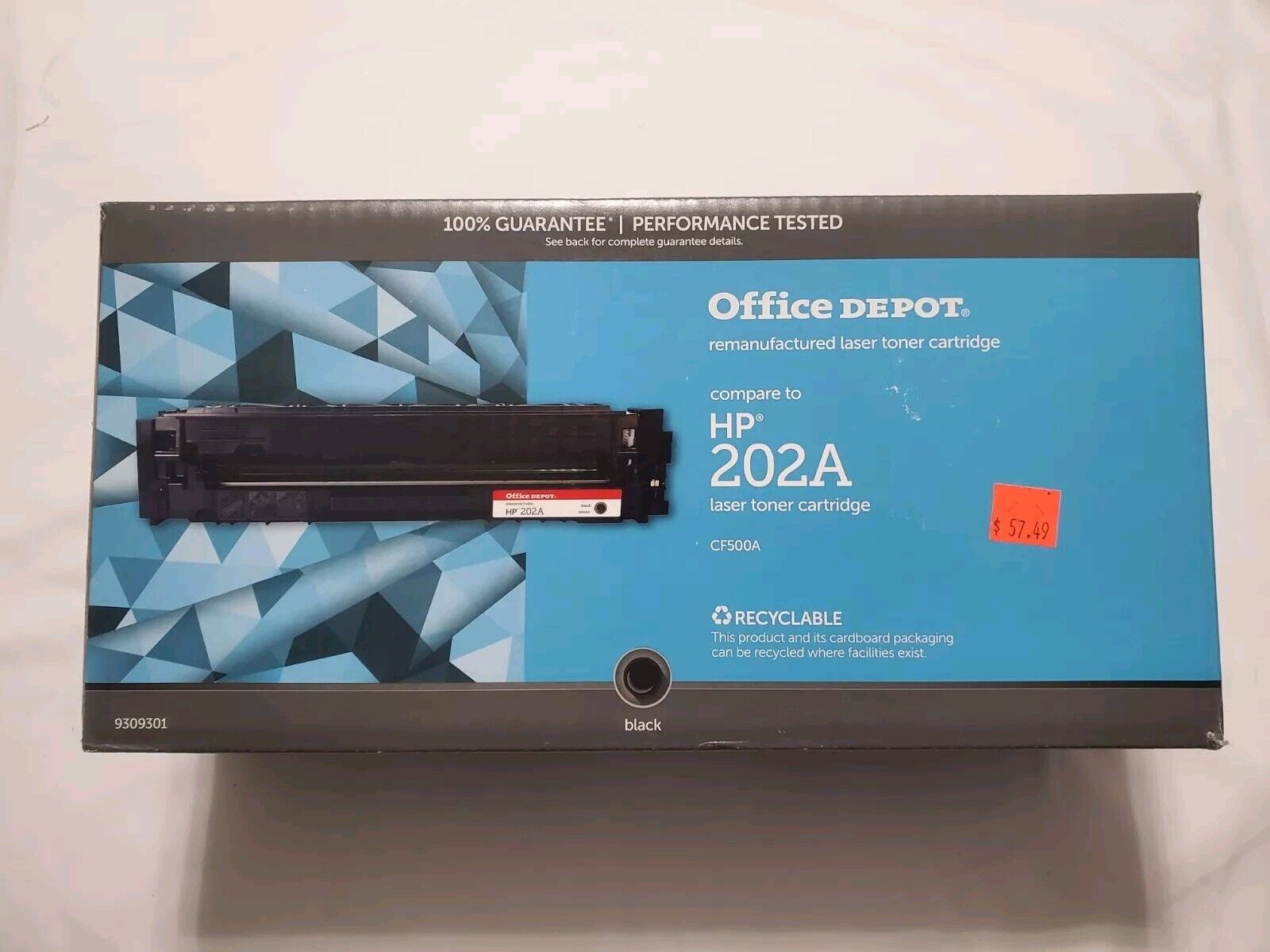 Office Depot Compared To HP 202A Laser Toner Cartridge Color Black CF500A