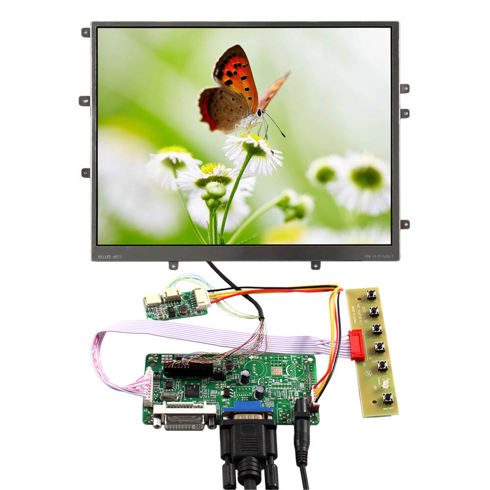 DVI VGA LCD Controller Board With 9.7 inch LP097X01 1024×768 LCD Panel