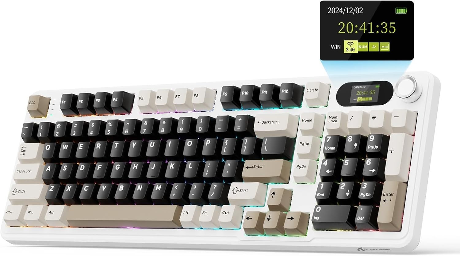 ATTACK SHARK X98 Pro Wireless Gaming Keyboard With LED Smart Display&Knob