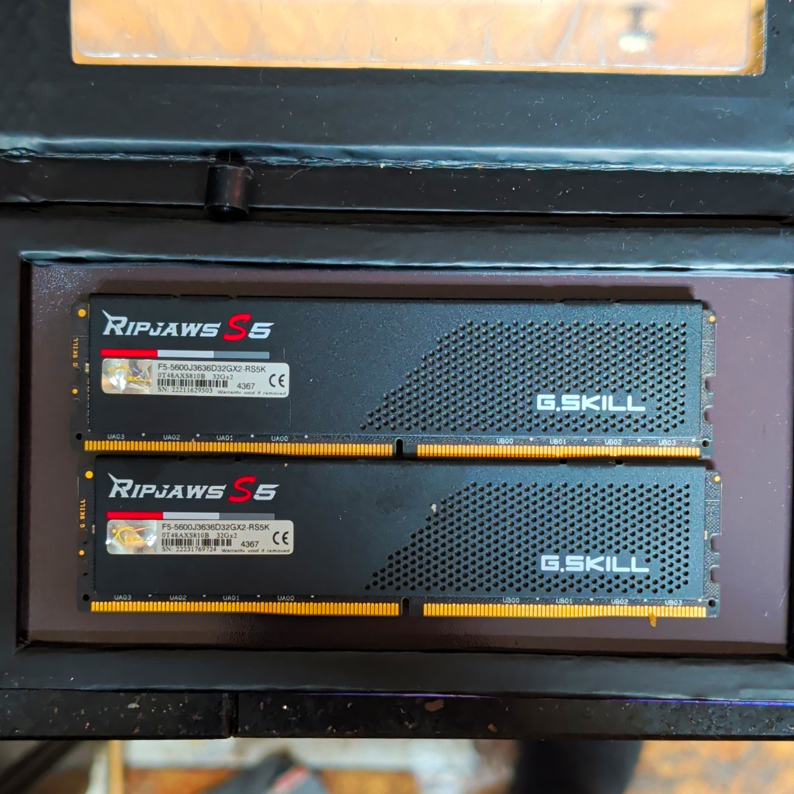 G.SKILL Ripjaws S5 32GB (2x16GB) DDR5-5600 DIMM Non-ECC RAM Kit